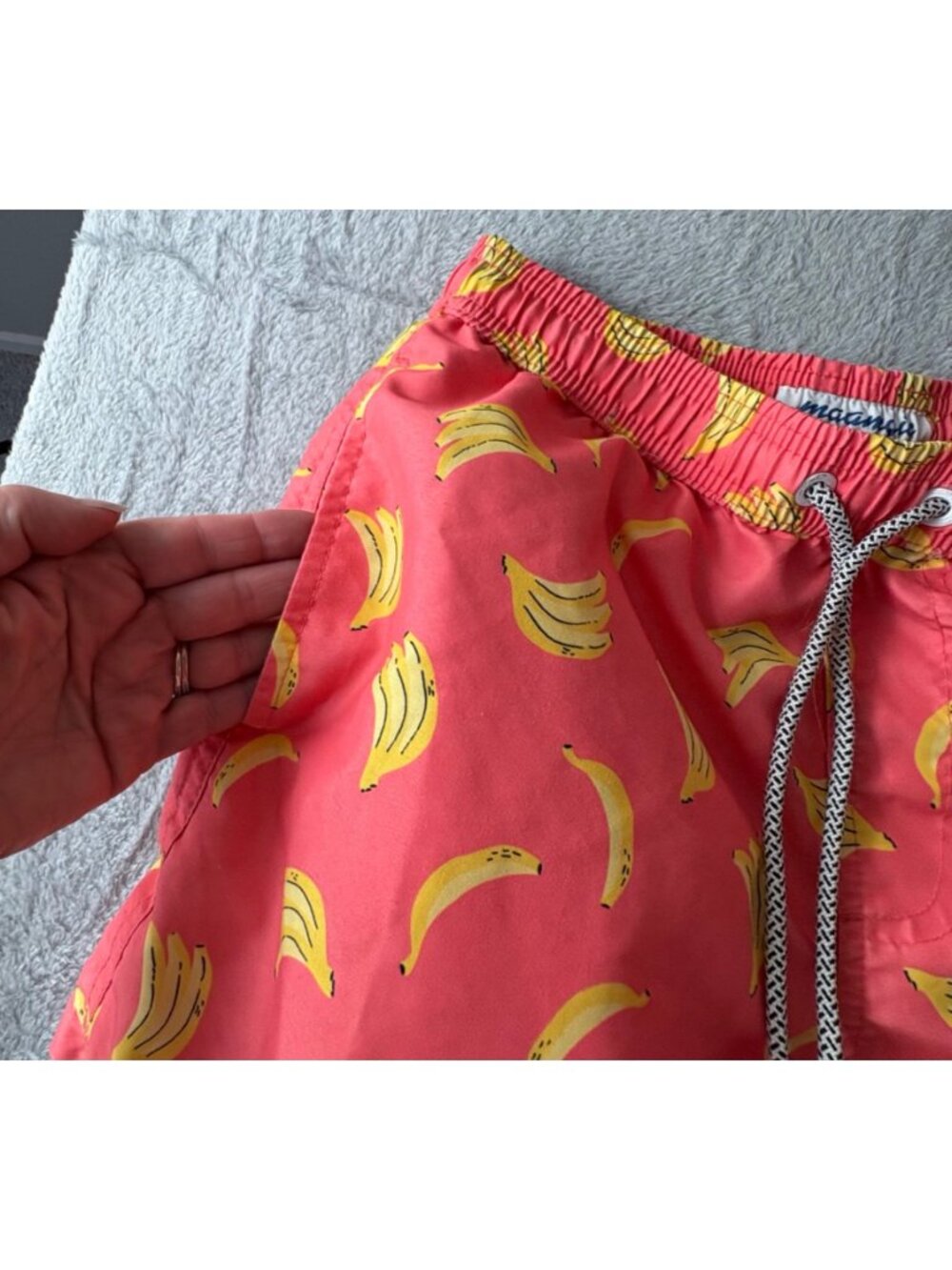 Maamgic Mens Swim Shorts Orange Banana XS Mesh Lining Pockets - Picture 6 of 7